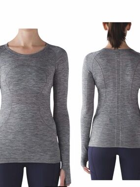 Lululemon Swiftly Tech Long Sleeve Crew Shirt Gray Size 6